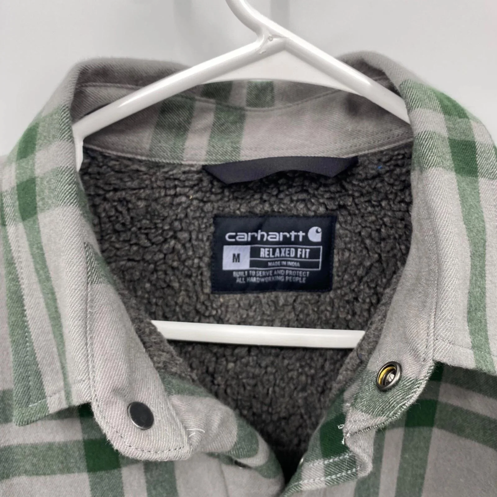 Carhartt Men's Relaxed Fit Flannel Sherpa-Lined Jacket - Image 5