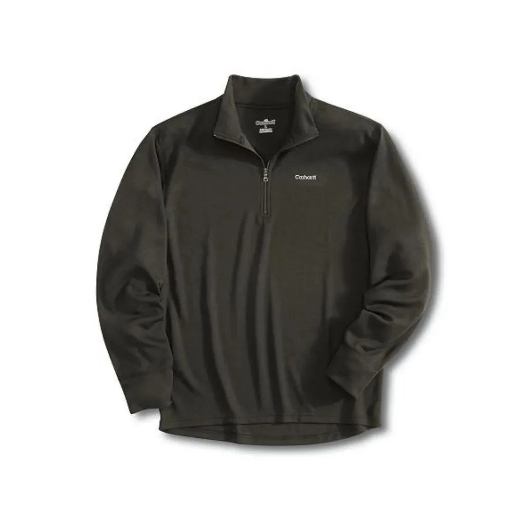 Carhartt Men's Work-Dry Midweight Thermal Zip Mock Neck Top - Image 3