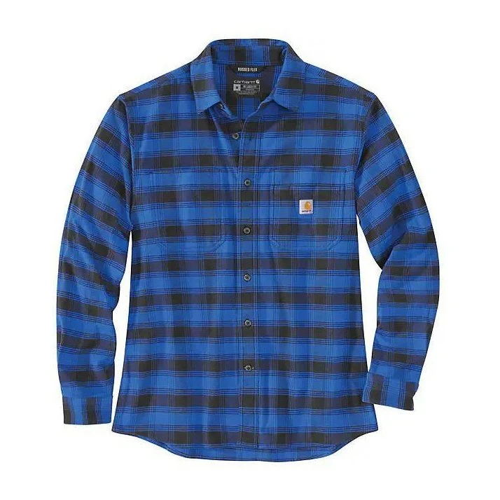 Carhartt Rugged Flex Relaxed Fit Midweight Flannel Long Sleeve Plaid Shirt 105945 - Image 7