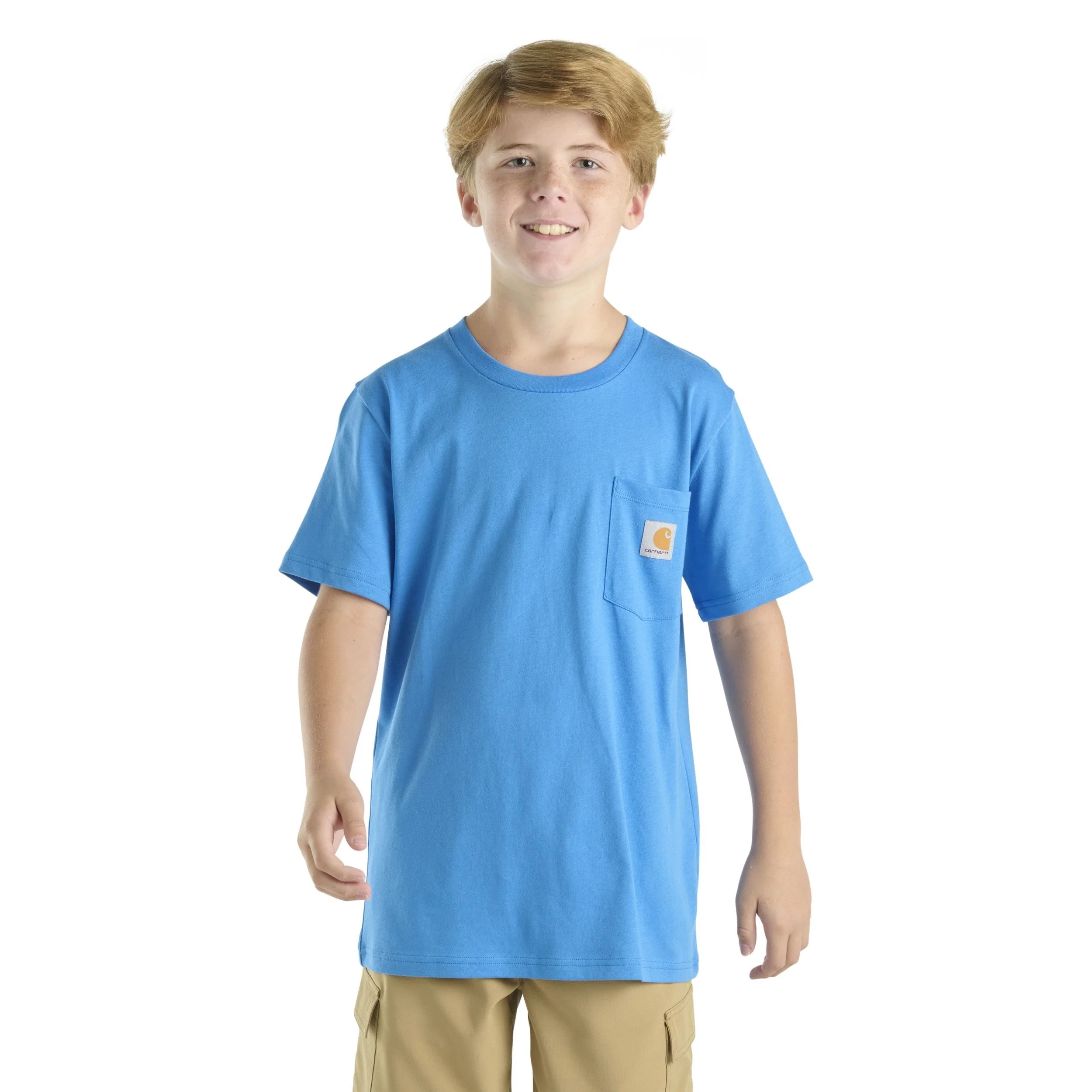 Carhartt Toddler Boy's Short Sleeve Pocket T-Shirt In Bright Blue-CLEARANCE
