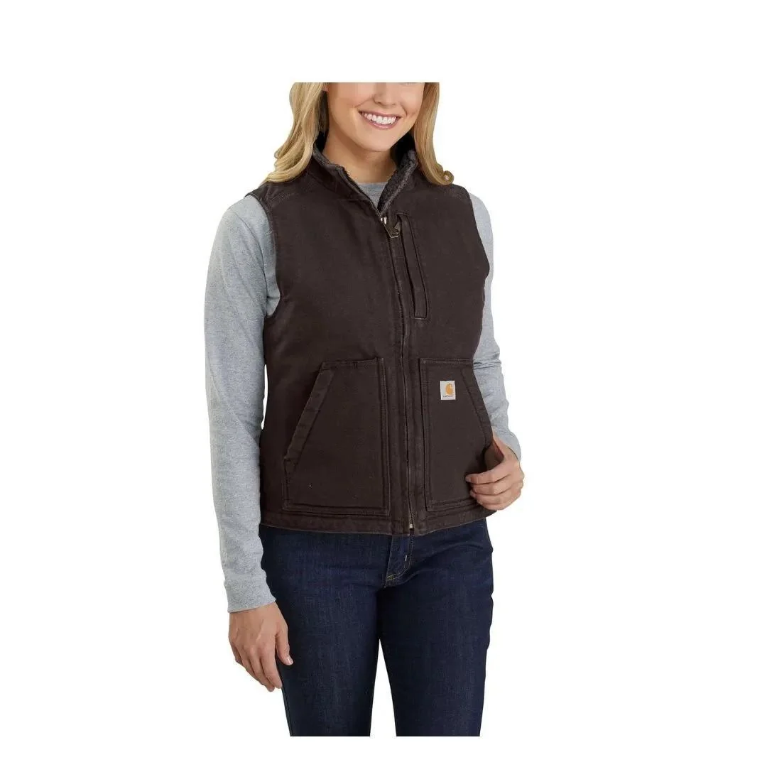 Carhartt Women's Vest Sherpa Lined Washed Duck 104224 - Image 15