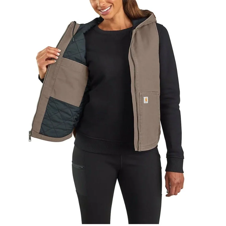 Carhartt Women’s Vest Hooded Insulated Washed Duck - Image 2