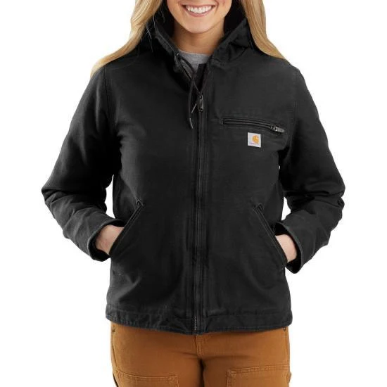 Carhartt Women's Loose Fit Washed Duck Sherpa Lined Jacket - Image 8