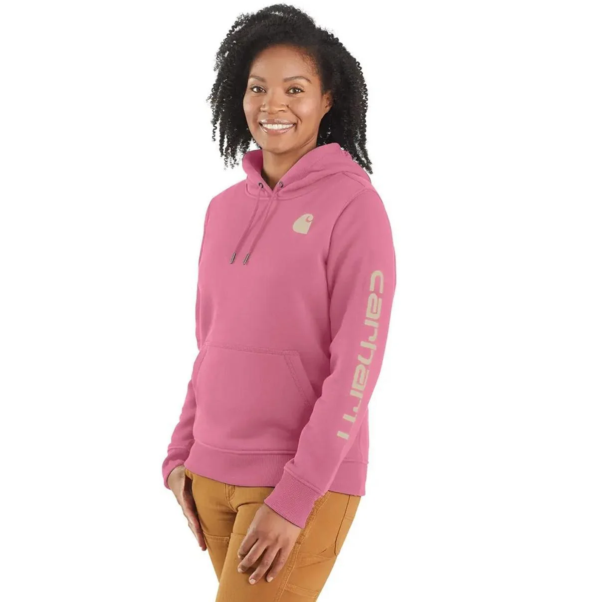 Carhartt Women's Hoodie Relaxed Fit Graphic Pullover Seasonal Colours - Image 83