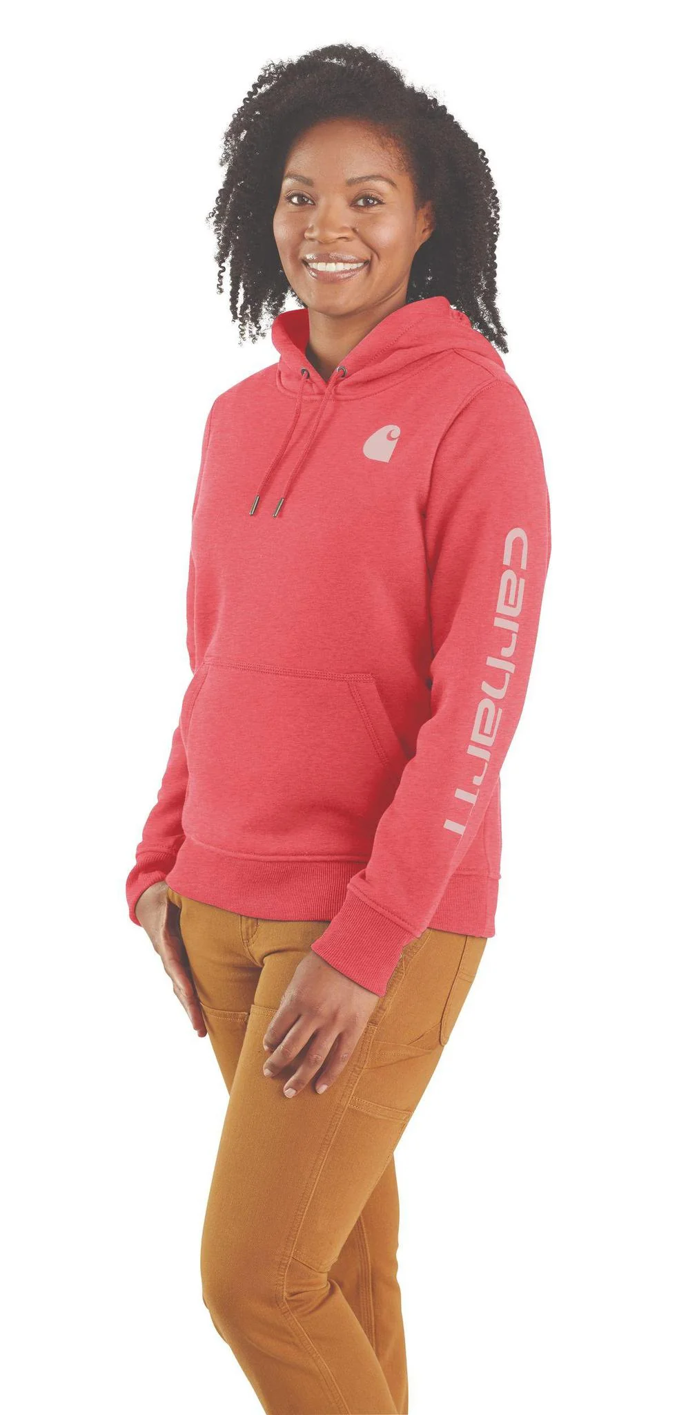 Carhartt Women's Relaxed Fit Sleeve Logo Graphic Hoodie - Image 27