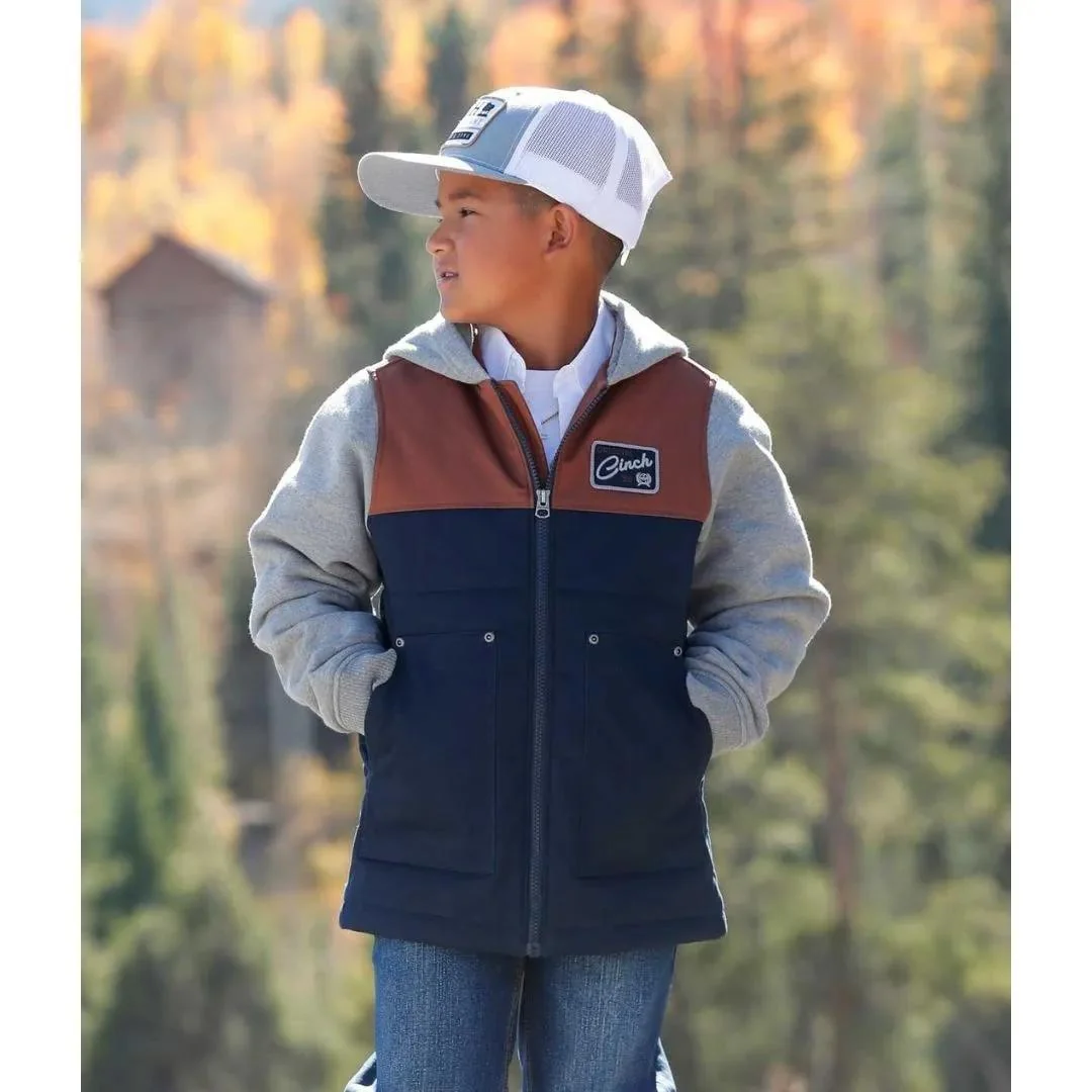 Cinch Boy's OW25 Color Block Hoodie Jacket - Image 3