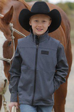 Cinch Boy's Softshell Vest-Navy