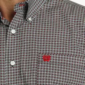 Cinch Men's Geo Floral Print Button Up Shirt-CLEARANCE - Image 3