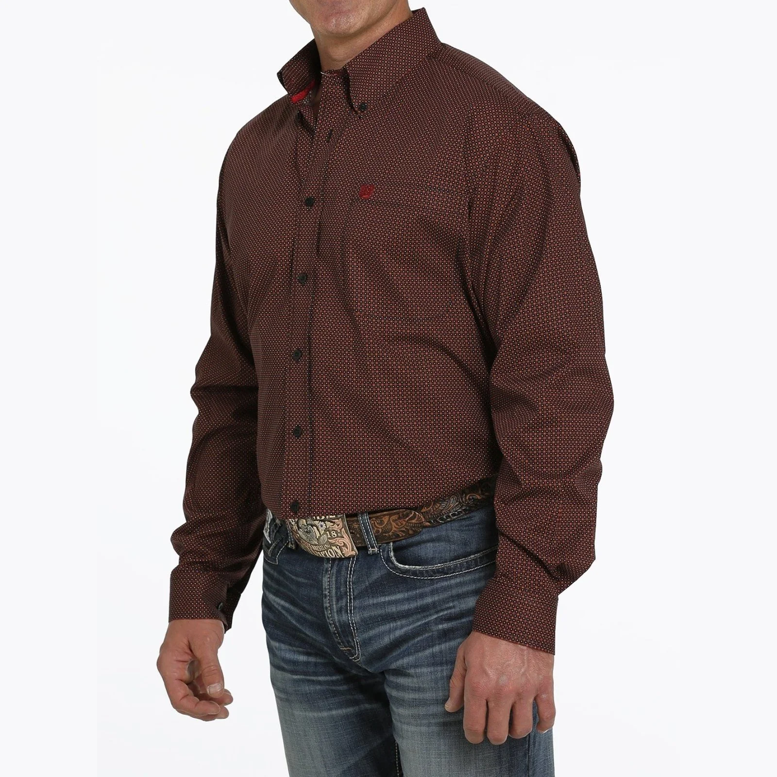 Cinch Men’s Shirt Casual Classic Fit Cotton Stretch Button-Down - Image 3
