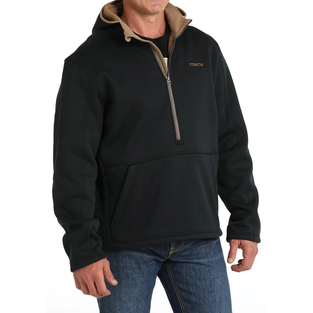 Cinch Men's Patriarch Sherpa Lined Hoodie In Black - CLEARANCE - Image 3