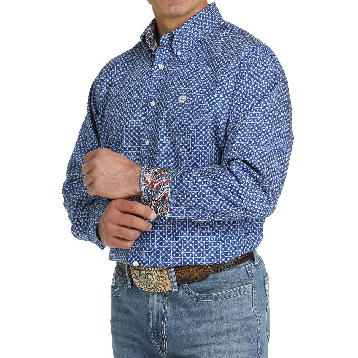 Cinch Men's Long Sleeve Royal - Image 2