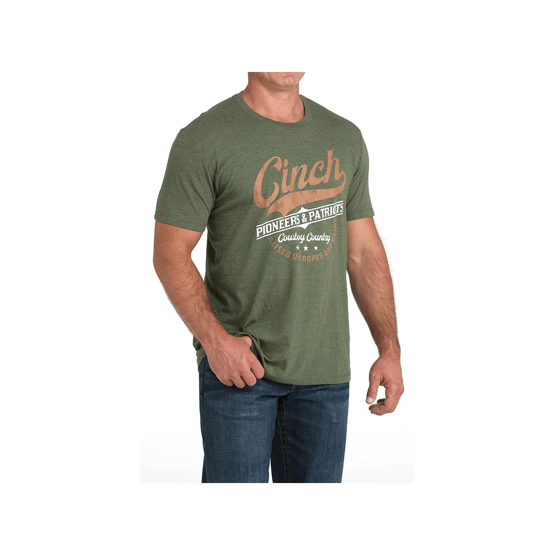 Cinch Men's Olive Green Graphic T-Shirt - Image 4