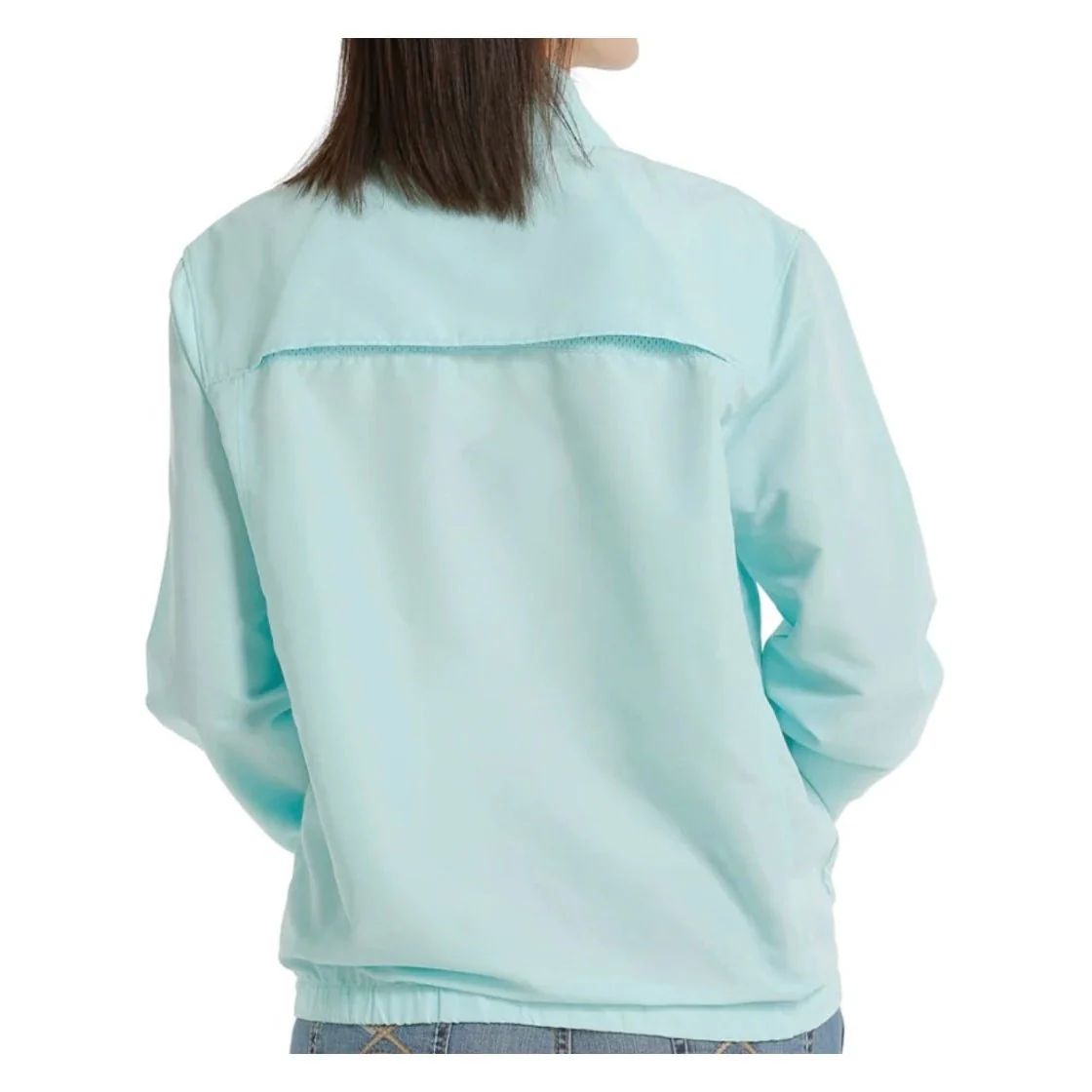 Cinch Women’s Windbreaker Pullover 1/2 Zip Light Blue - Image 2