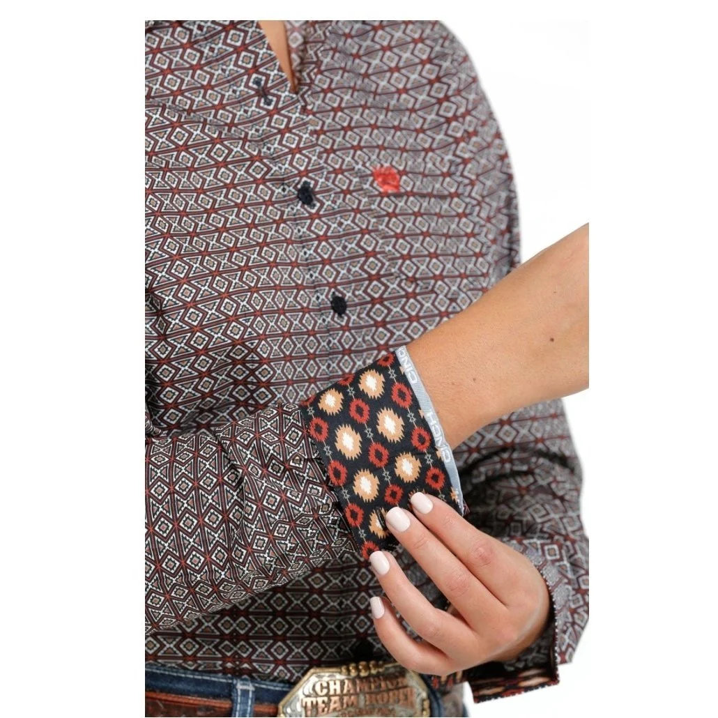 Cinch Women’s Multi Printed Long Sleeve Button Down Western Shirt - Image 4