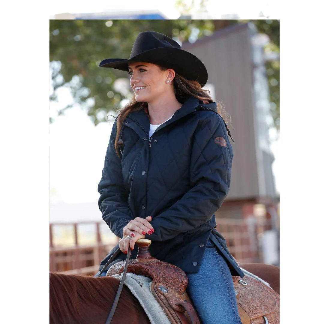 Cinch Women's Barn Coat Black-CLEARANCE - Image 2