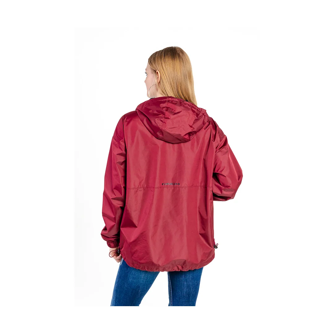 Cinch Women's Rain Jacket Burgundy - Image 3