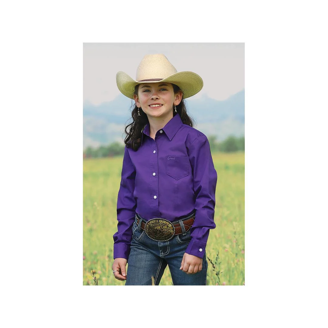 Cruel Girl Girl's Solid Colour Button Up Long Sleeve Shirt - Image 6