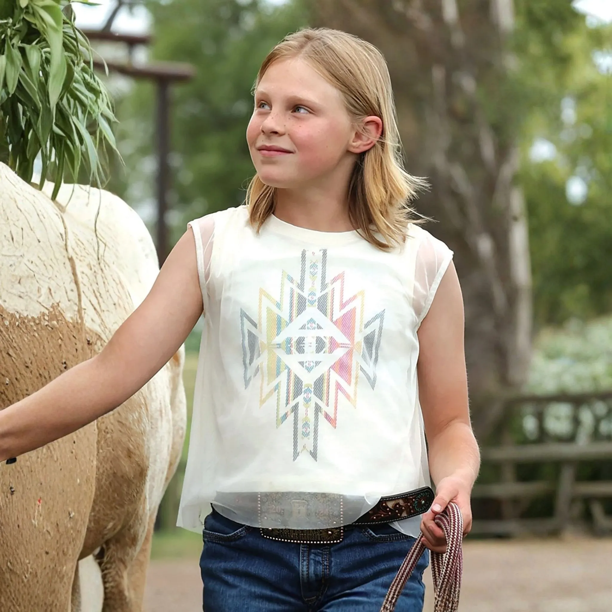 Cruel Girls Tulle Mesh Tank or Short Sleeve Knit Crew - Image 2