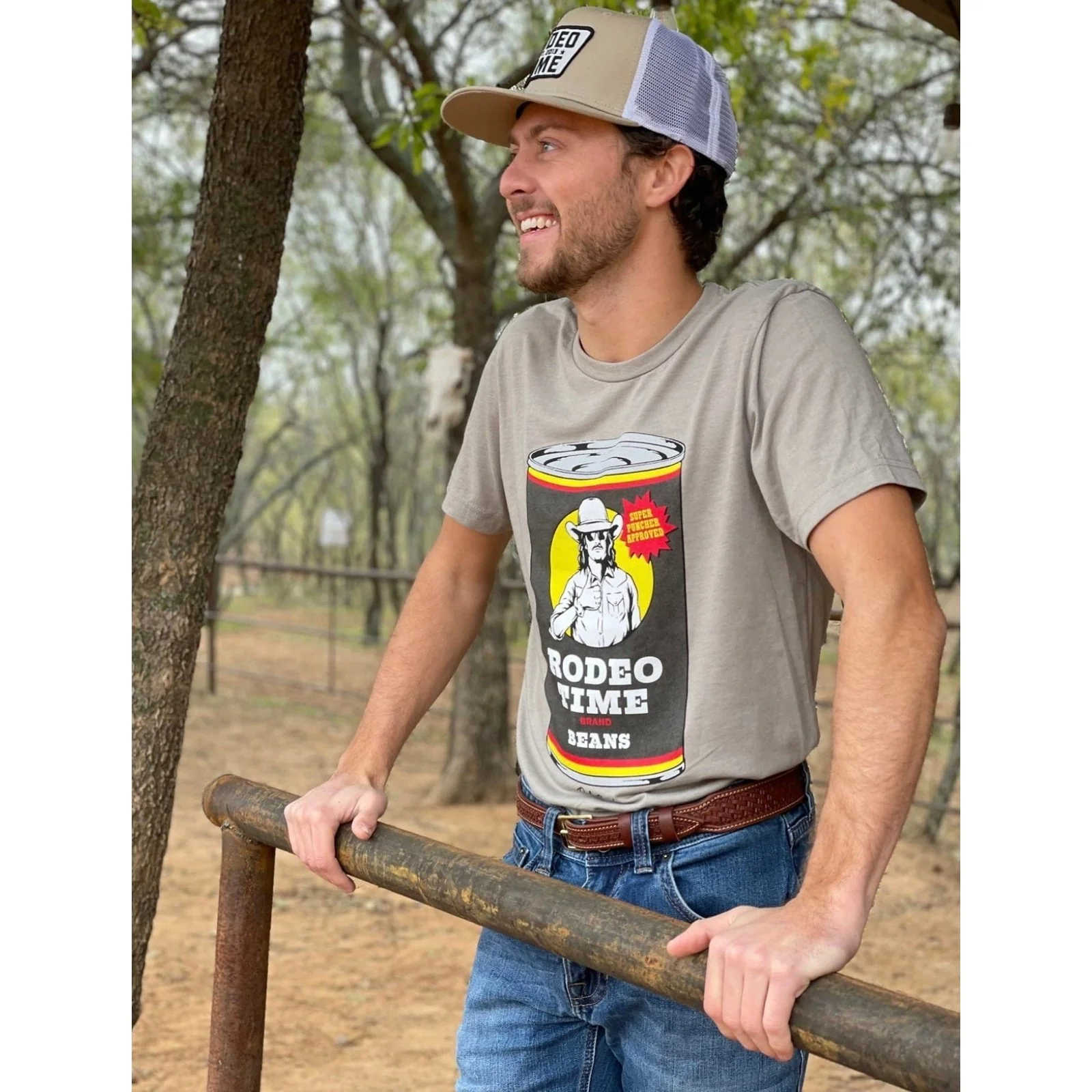 Dale Brisby Unisex T-Shirt Rodeo Time Beans - Image 2