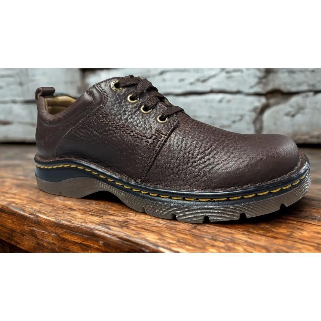 Dr. Martens Men's Brown Leather Shoes - Clearance