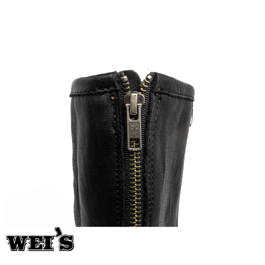 Frye Women's 15" Tall Zip-Up Harness Boots In Black Leather - Clearance - Image 2