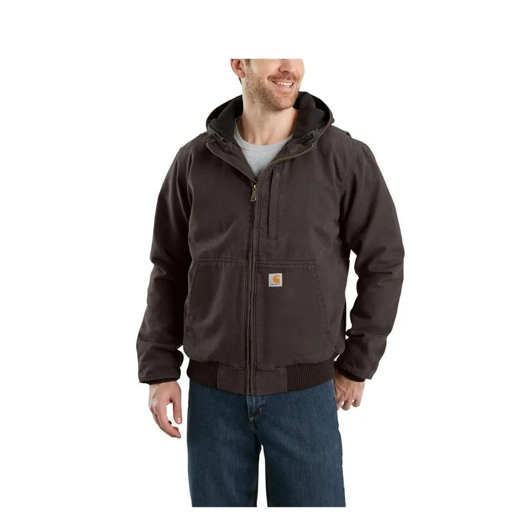 Carhartt Men’s Full Swing® Loose Fit Washed Duck Fleece-Lined Active Jac - Image 32