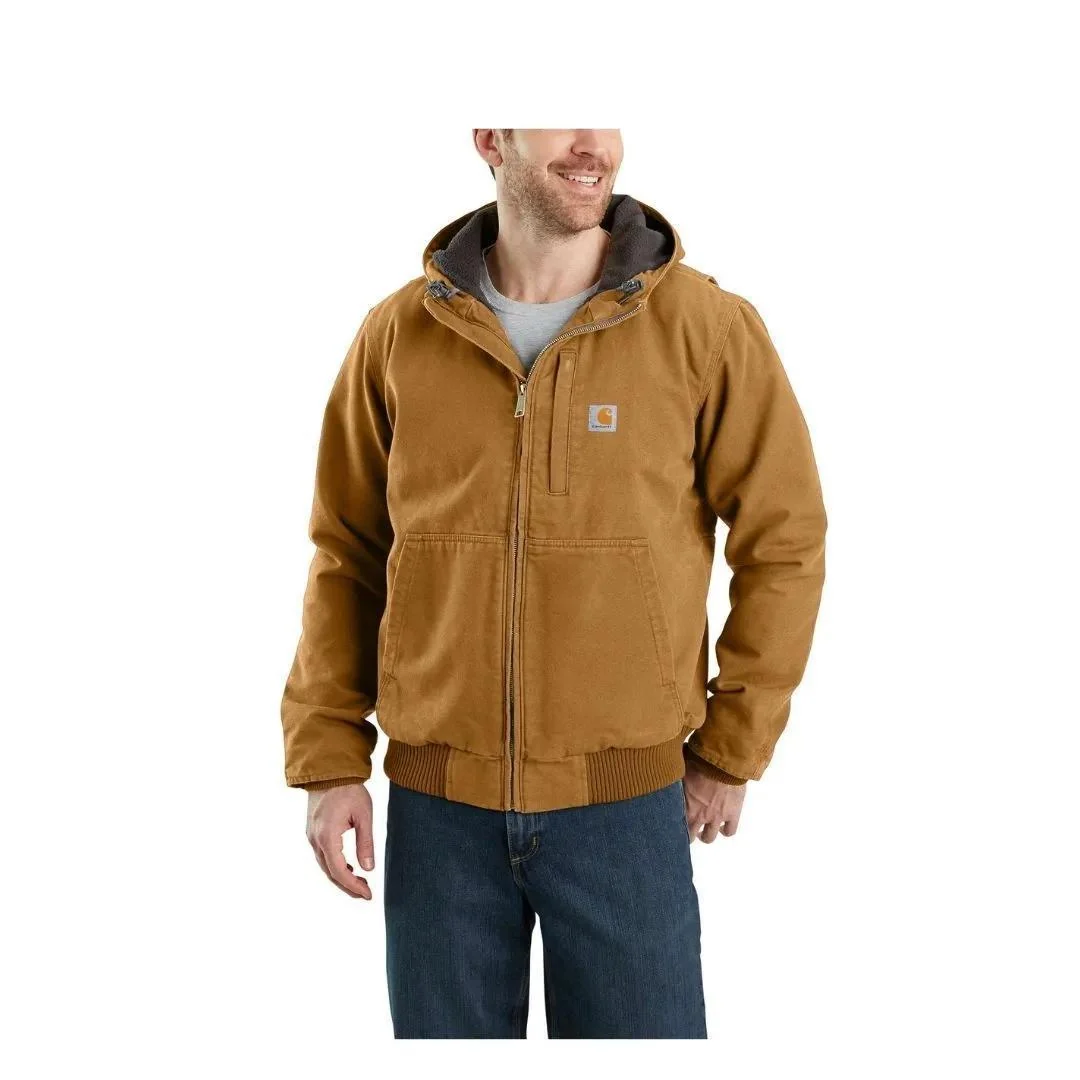 Carhartt Men’s Full Swing® Loose Fit Washed Duck Fleece-Lined Active Jac - Image 33