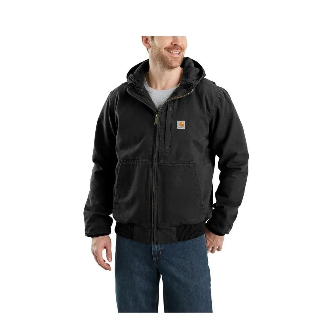 Carhartt Men’s Full Swing® Loose Fit Washed Duck Fleece-Lined Active Jac - Image 39