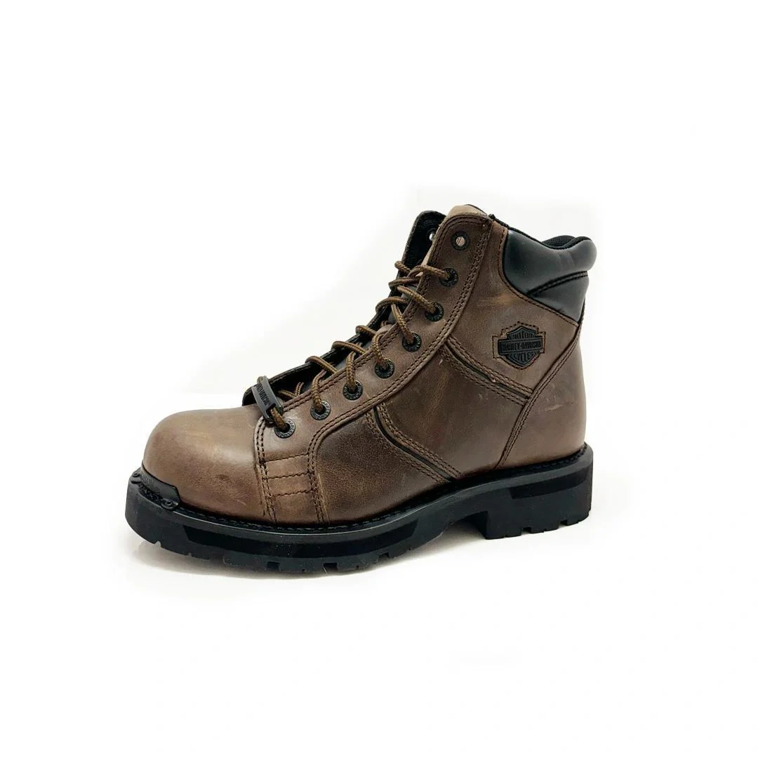 Harley Davidson Men's Ramble Lace Up Boots Brown - CLEARANCE - Image 2
