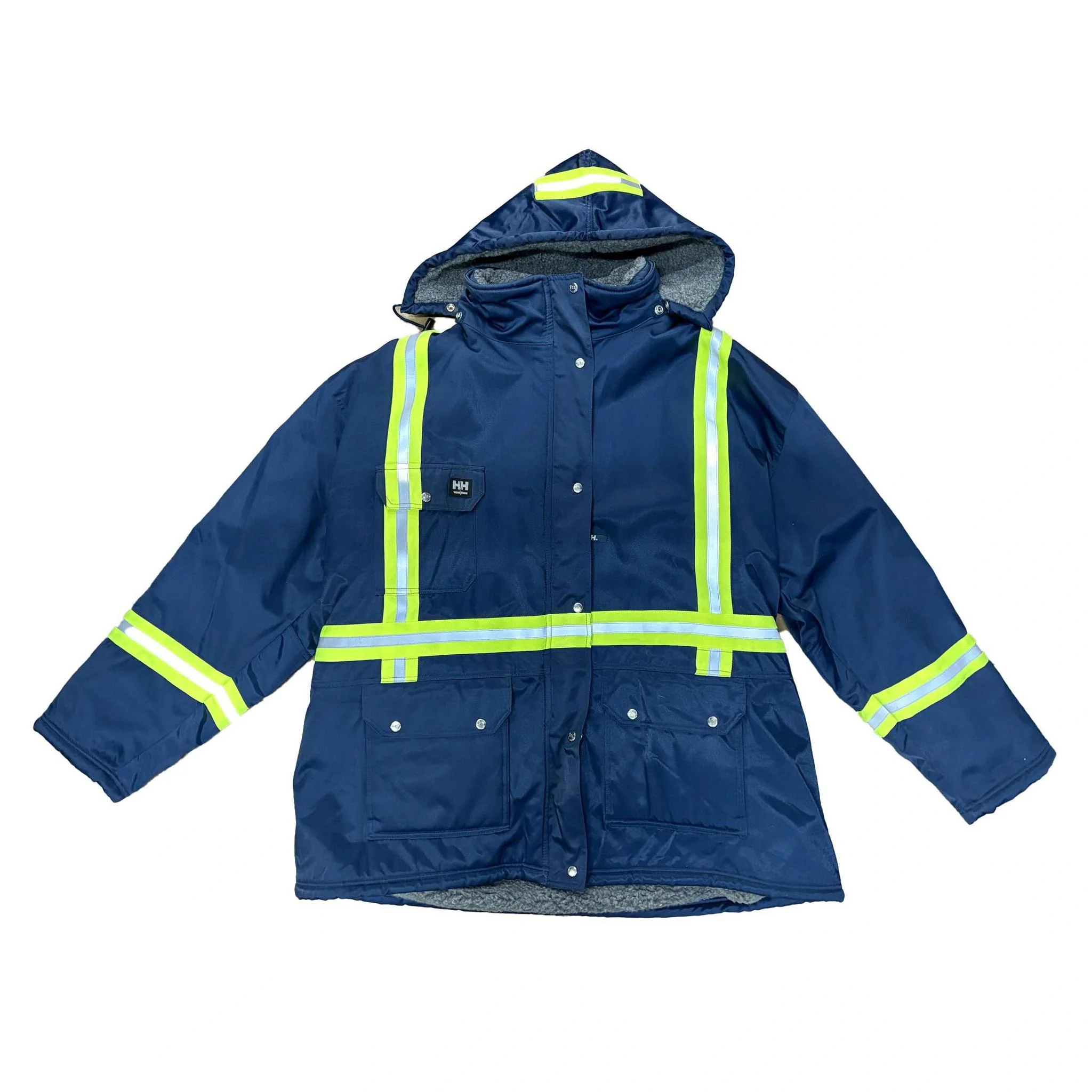 Helly Hansen Men's Work 3M Hi Vis Jacket with Hood Navy