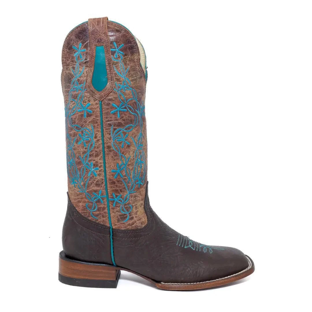 Hondo Women’s Cowgirl Boots 13" Cocoa/Cognac - Image 4
