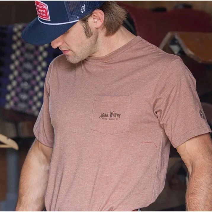 Hooey Men's T-Shirt John Wayne Light Brown