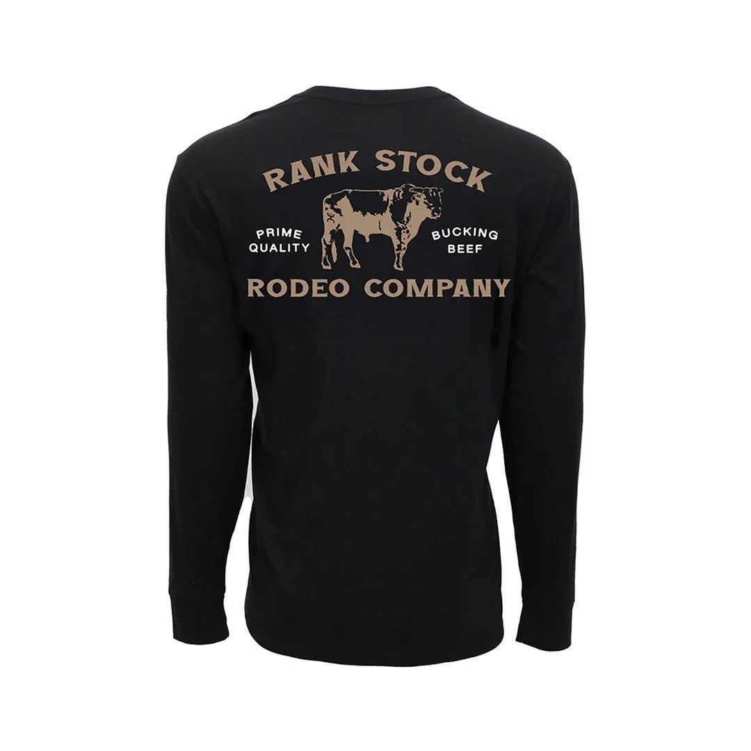 Hooey Men's Rodeo Rank Long Sleeve T-shirt Black - Image 3