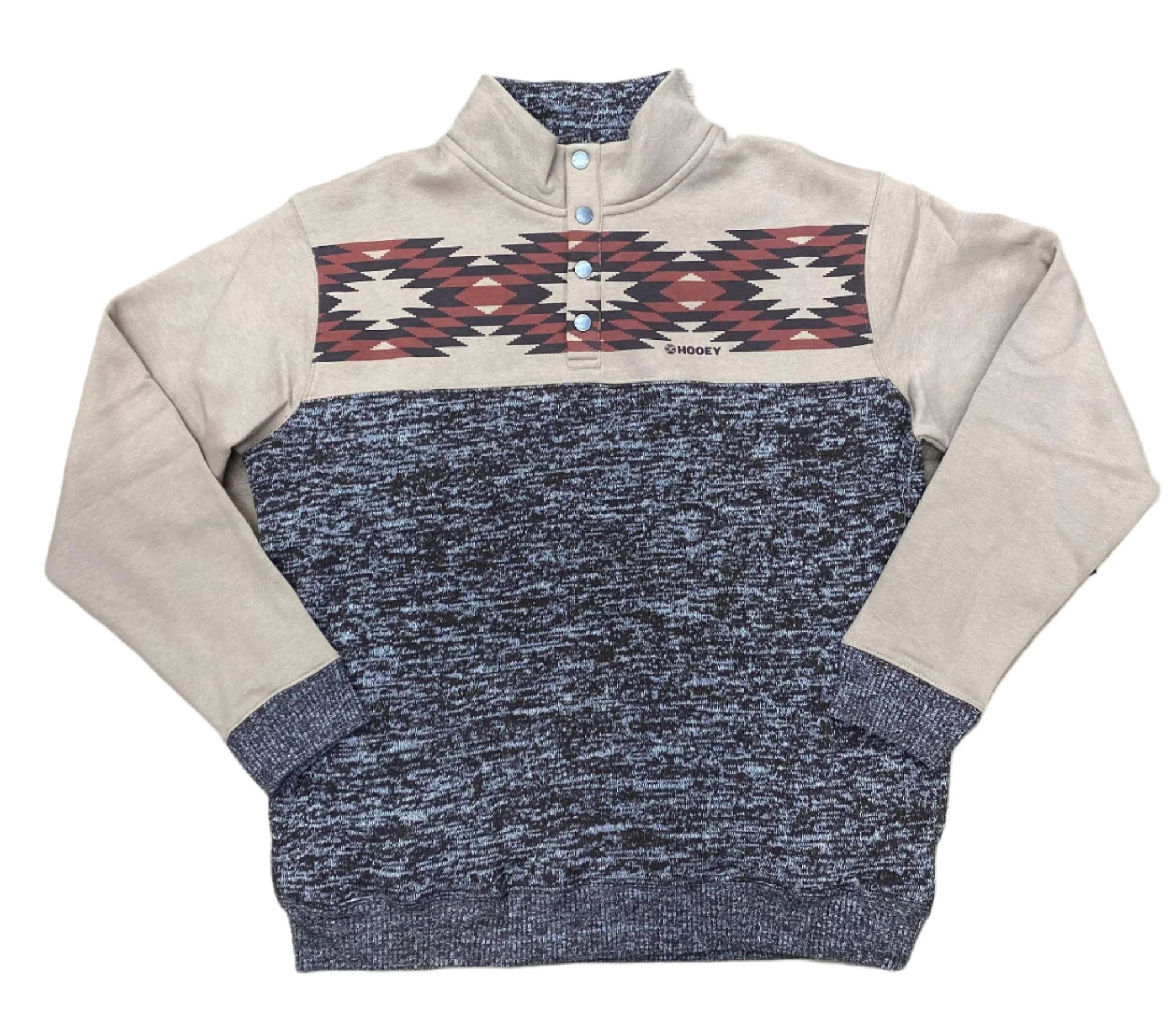 Hooey Men's Stevie Brown/Red/Black Design Pullover - CLEARANCE