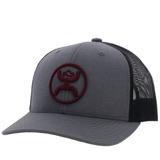 Hooey "O Classic" Grey/Black With Maroon Logo Ball Cap