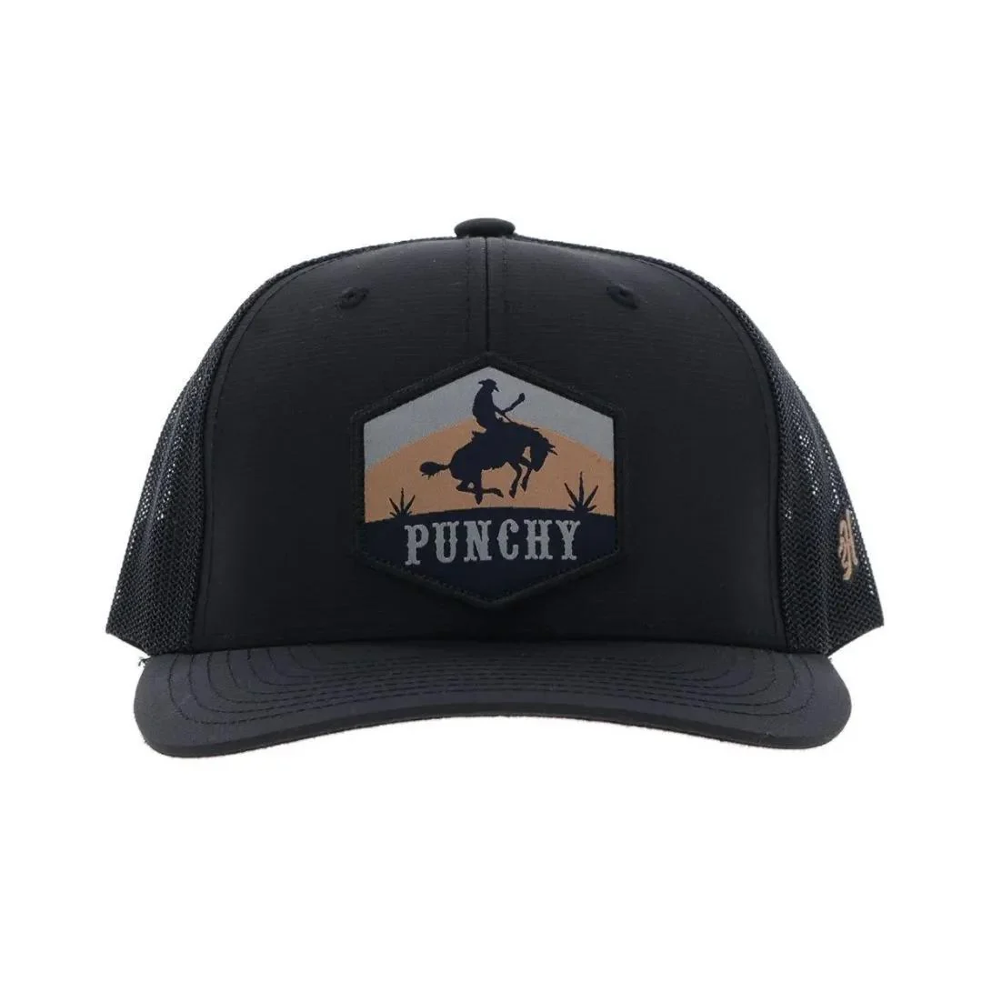 Hooey "Ranchero" Punchy Hat Black w/Multi Color Patch - Image 6