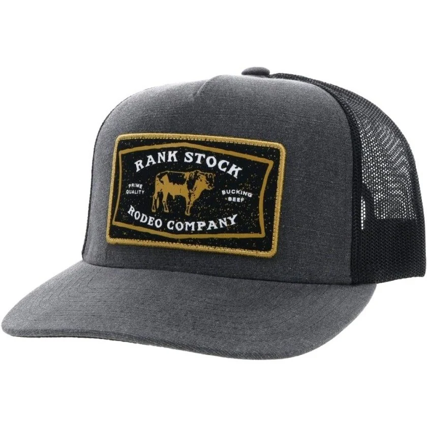 Hooey Unisex Cap High Profile Hybrid Rank Stock Black 2158T