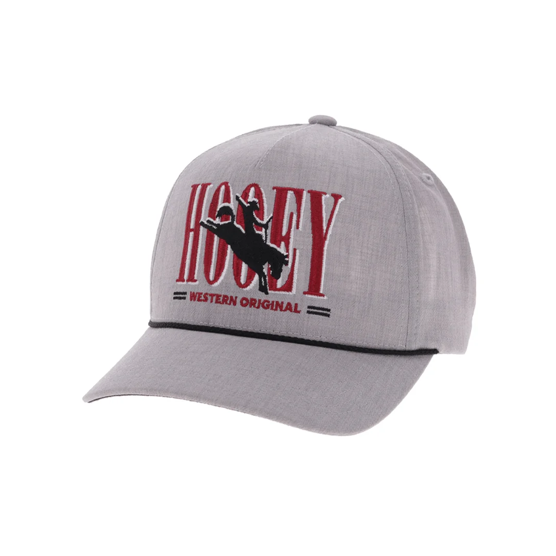 Hooey Wild Ride Hat Heather Grey w/ Hooey Embroidered Logo - Image 2