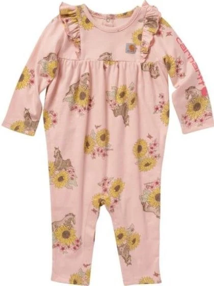 Carhartt Infant Girl’s Onesie Long Sleeve Ruffle Print - Image 6
