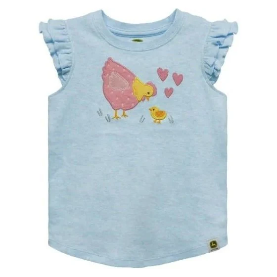 John Deere Girl’s Shirt Chicken Graphic