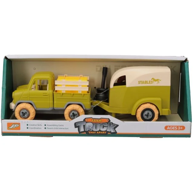 JT International Toy Truck & Horse Trailer Set