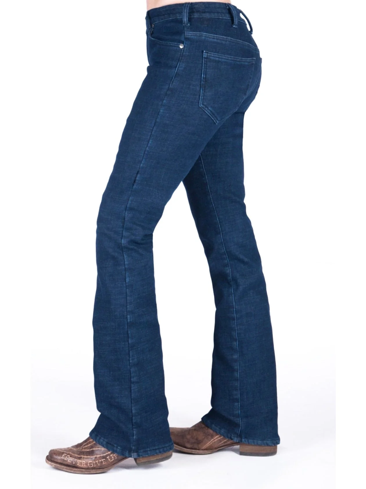 Cowgirl Tuff Women's Jeans Fleece Lined Just Tuff Bootcut Jeans JTFWNT - Image 4