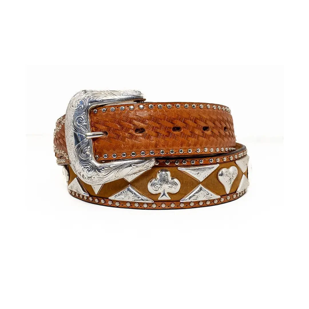 Justin "Card Suit Conchos" Leather Western Belt
