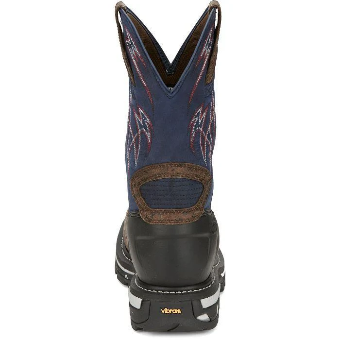 Justin Men's Frontline Hiviz 11” Waterproof Nano Composite Toe Blue Top - Image 3