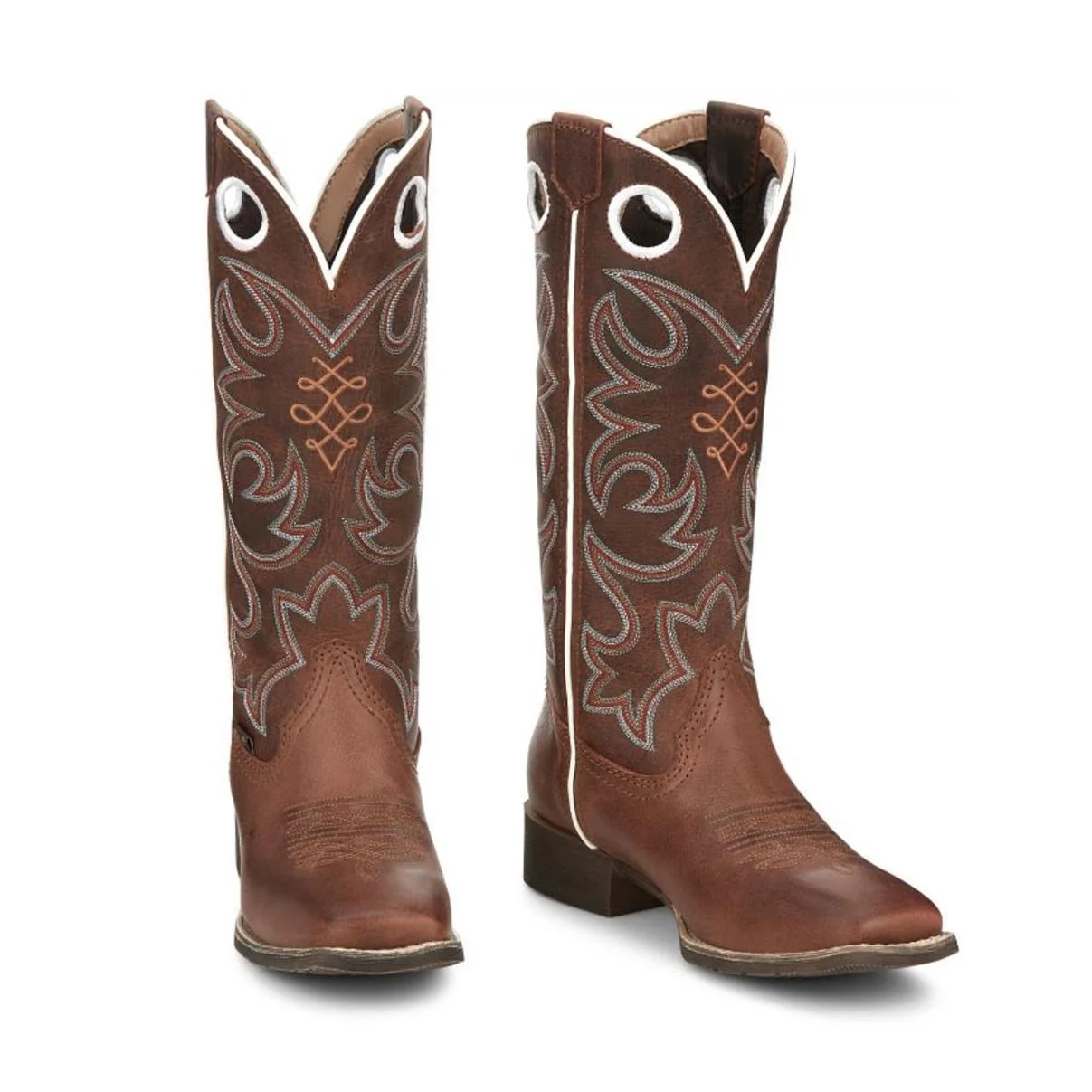 Justin Women's 13" Western Boot Gypse Cam Leather Brown