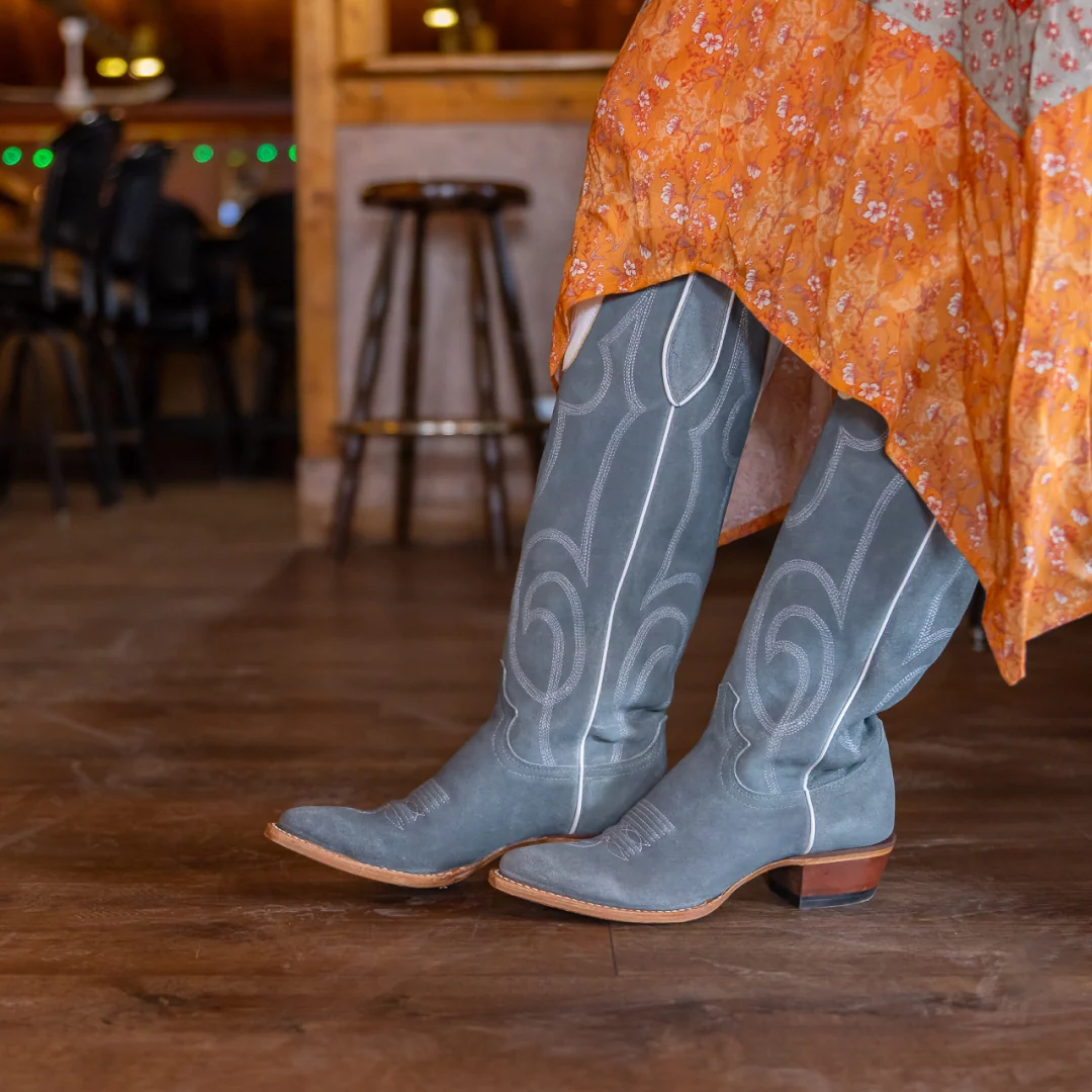 Justin Women's 17" Verlie Western Boot Dusty Blue - Image 8