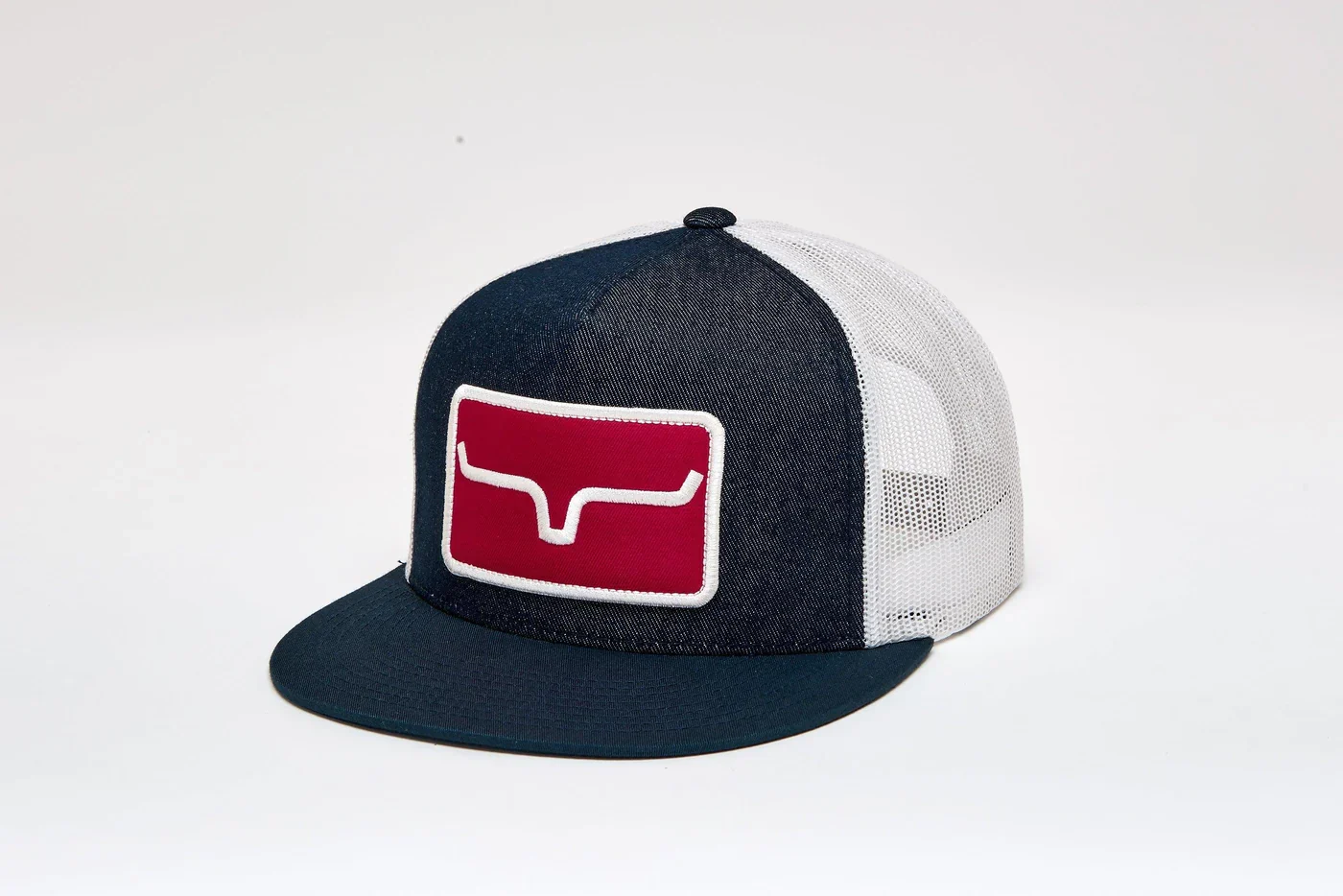 Kimes Ranch Banner Ventilated Trucker Hat in Grey Heather - Image 3