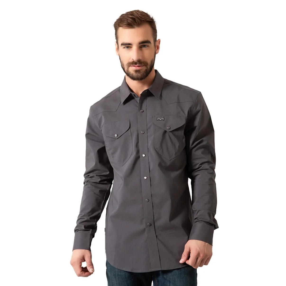 Kimes Ranch Men's Dress Shirt Blackout