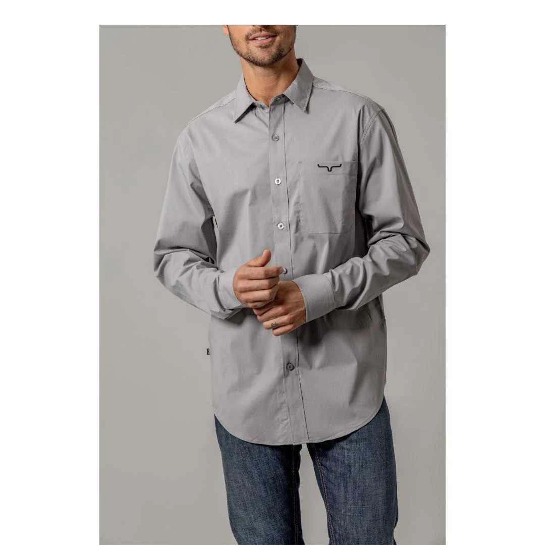Kimes Ranch Men's KR Team Shirt Navy/Grey/Black - Image 10