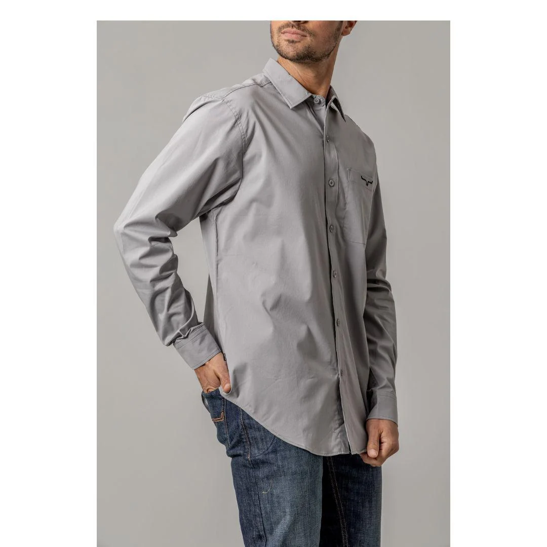 Kimes Ranch Men's KR Team Shirt Navy/Grey/Black - Image 4
